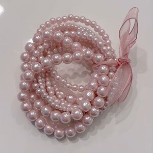 Brand New Pink Multi Strand Stretch Bracelet